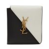 Women SAINT LAURENT Small Leather Goods | Two Toned Calfskin Leather Fold Wallet