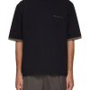 Men SACAI T-Shirts | Double Sleeve Contrasting Insert Crewneck T-Shirt