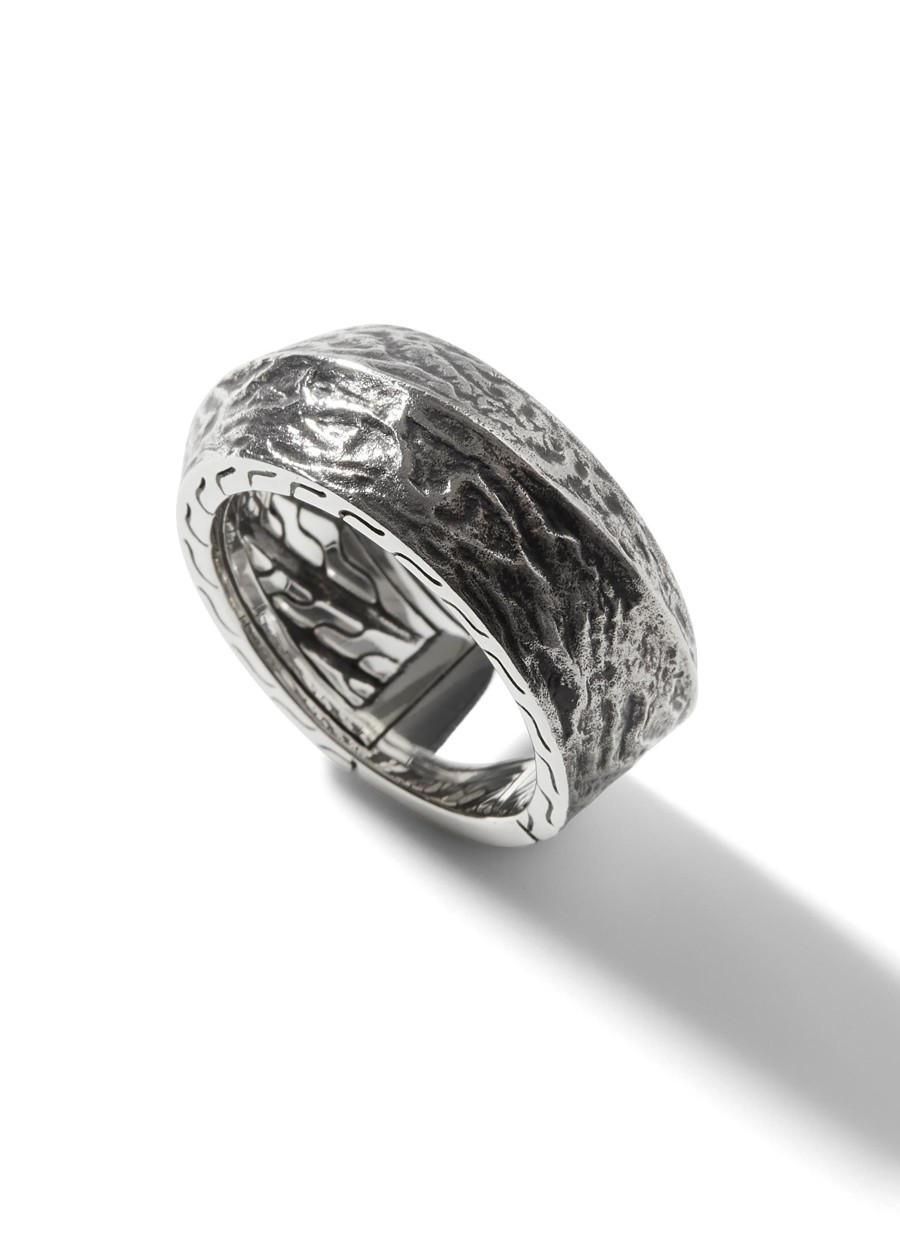 Women JOHN HARDY Fine Jewellery | Classic Chain Reticulated Sterling Silver Band Ring — Size 10