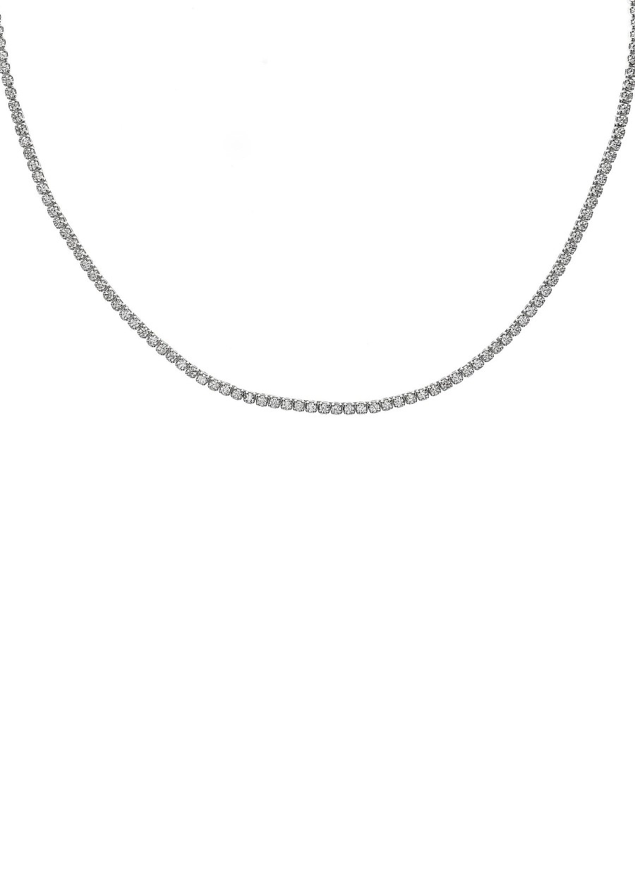 Women LC COLLECTION JEWELLERY Fine Jewellery | 18K White Gold Diamond Necklace