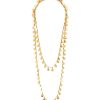 Women LANE CRAWFORD VINTAGE ACCESSORIES Vintage Accessories | Vintage Vendome Gold Tone Dangling Pieces Long Necklace