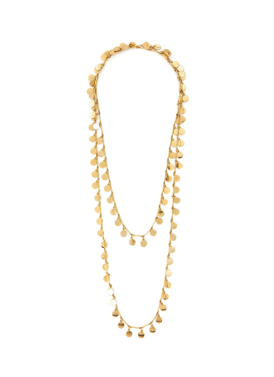 Women LANE CRAWFORD VINTAGE ACCESSORIES Vintage Accessories | Vintage Vendome Gold Tone Dangling Pieces Long Necklace