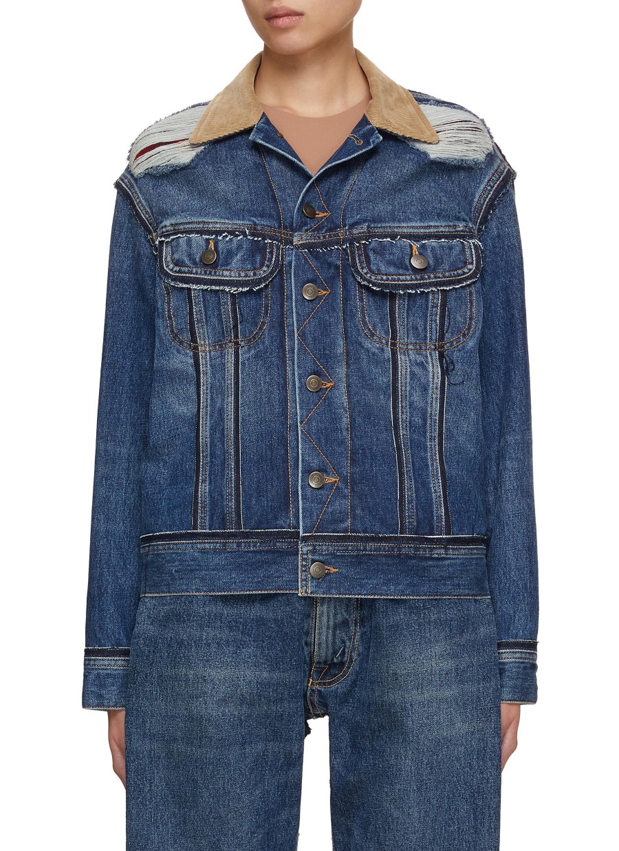 Women MAISON MARGIELA Jackets | Distressed Denim Jacket