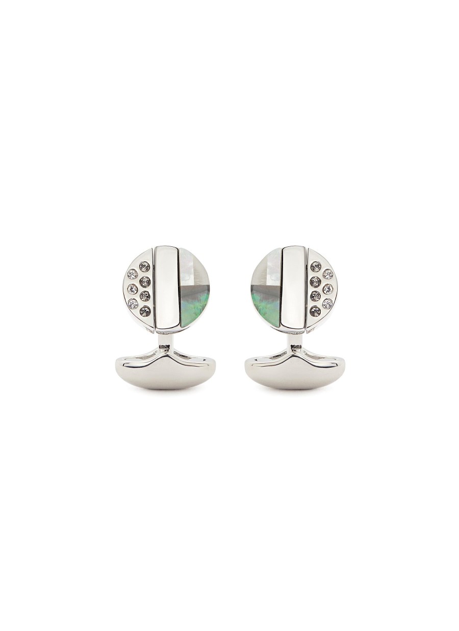 Men BABETTE WASSERMAN Cufflinks | Reversible Swarovski Crystal Cufflinks