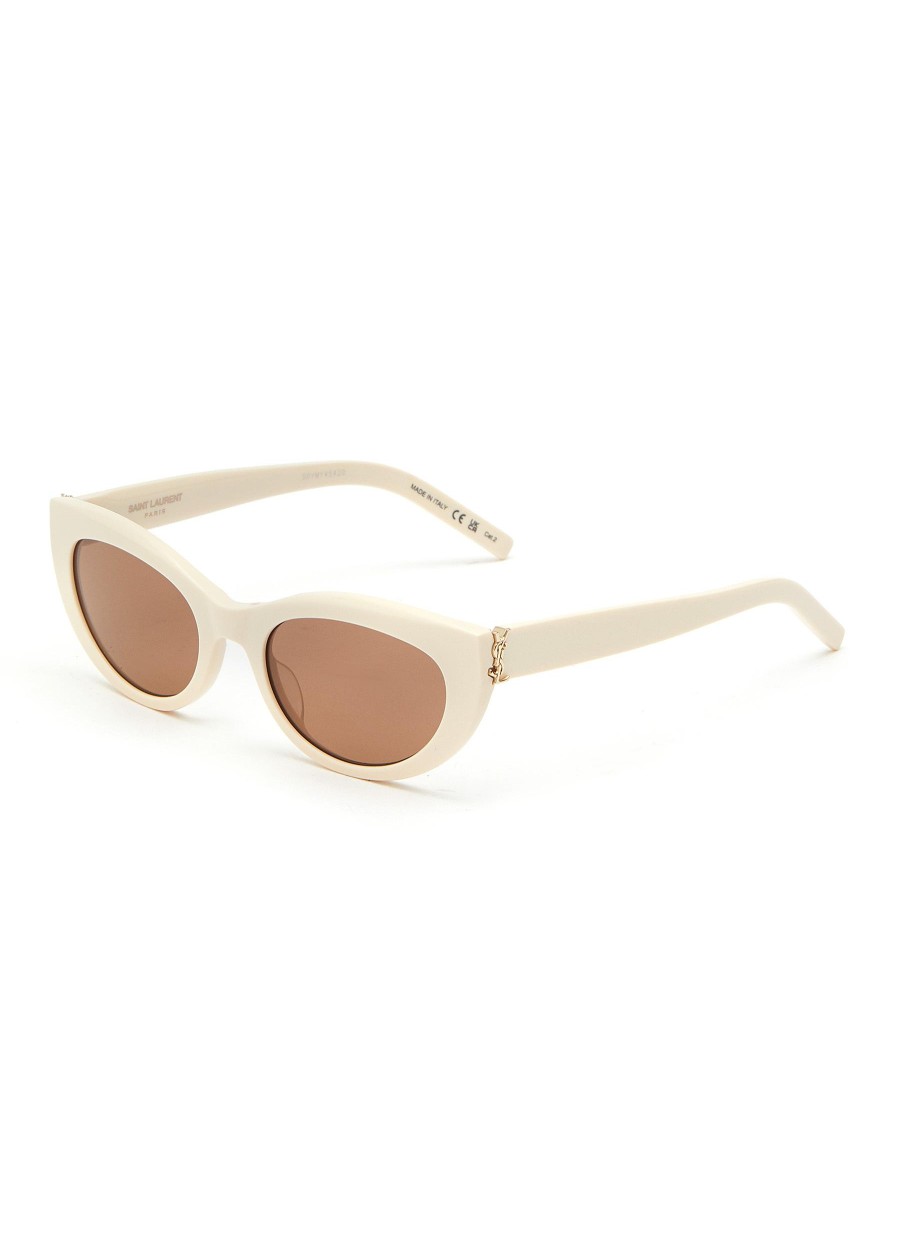 Women SAINT LAURENT Eyewear | Logo Thick Acetate Sunglasses