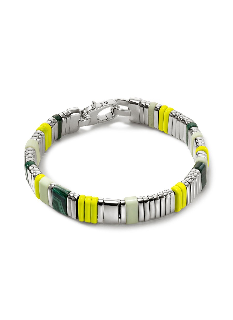 Women JOHN HARDY Fine Jewellery | Colorblock Malachite Magnesite Sterling Silver Bracelet — Size Um