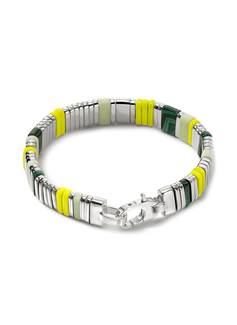 Women JOHN HARDY Fine Jewellery | Colorblock Malachite Magnesite Sterling Silver Bracelet — Size Um