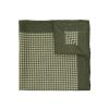 Men STEFANOBIGI MILANO Pocket Squares | Houndstooth Motif Wool Silk Pocket Square