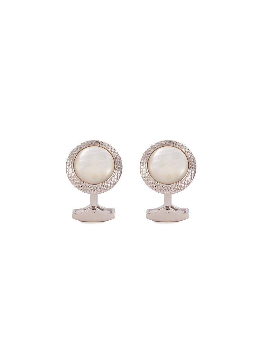 Men TATEOSSIAN Cufflinks | Mother Of Pearl Round Cufflink Shirt Stud Set