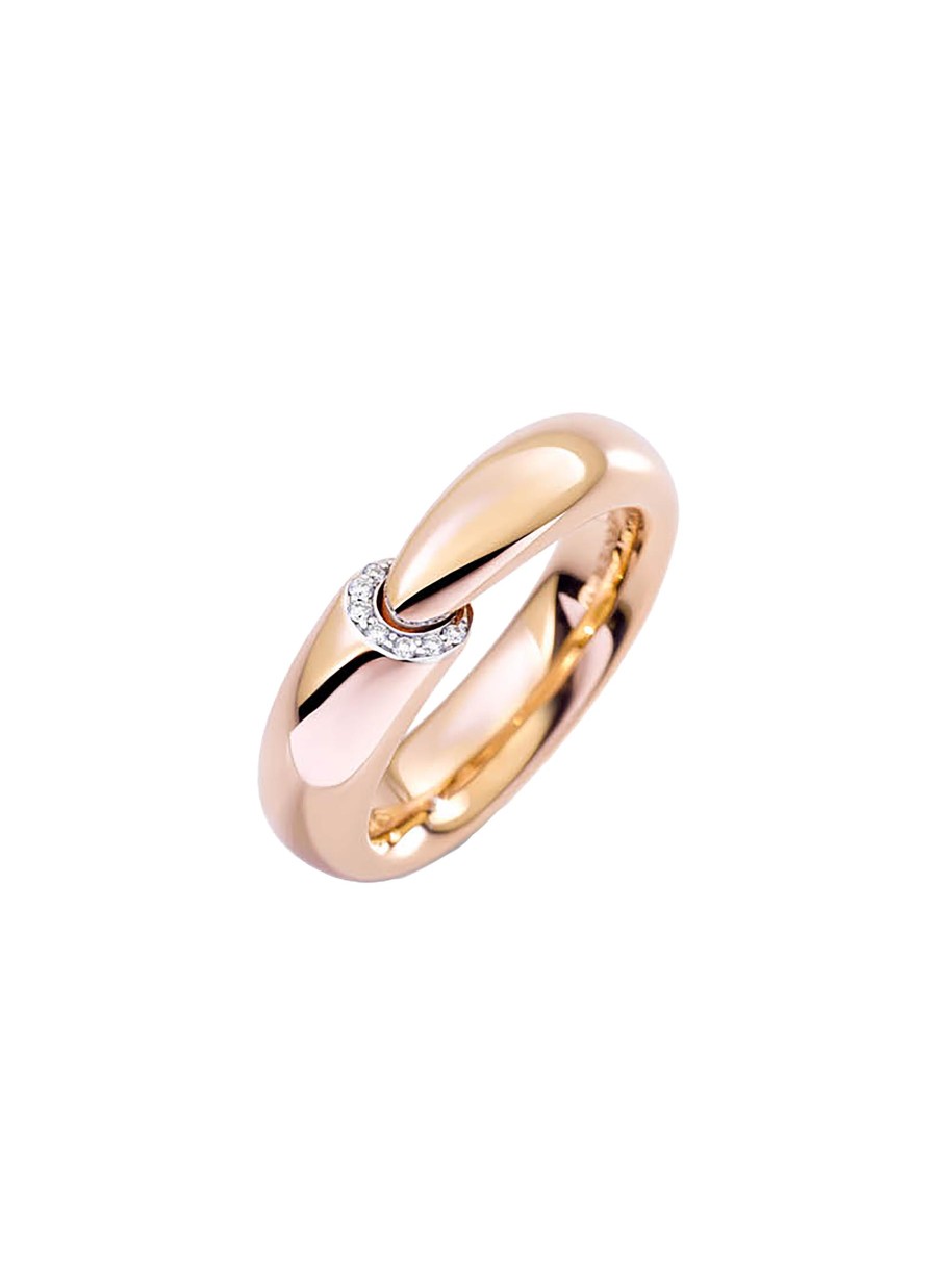 Women VHERNIER Fine Jewellery | Calla 18K Rose Gold Diamond Midi Ring — Size 52