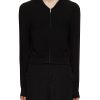 Men BALENCIAGA Pullovers & Hoodies | Cropped Fitted Zip Up Hoodie