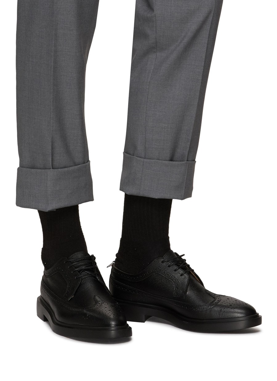 Men THOM BROWNE Formal Shoes | Pebble Grain Leather Brogue Derbies