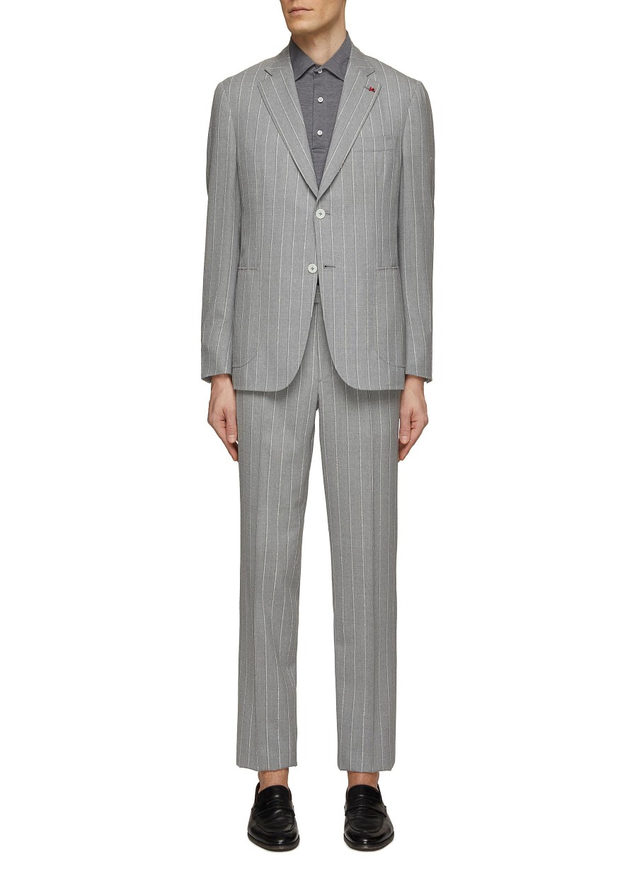 Men ISAIA Suits | Single Breasted Stripe Wool Suit