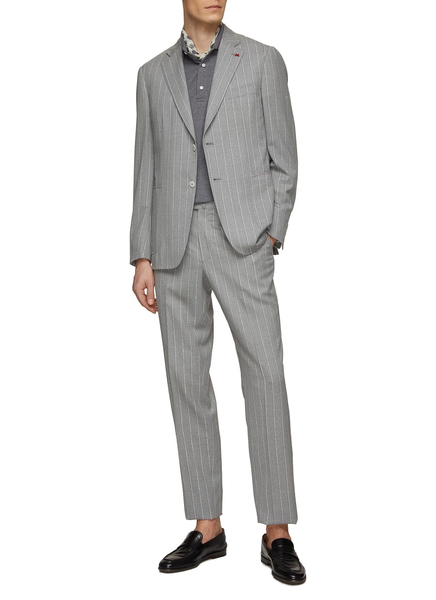 Men ISAIA Suits | Single Breasted Stripe Wool Suit