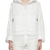 Women ERMANNO SCERVINO Jackets | Lace Insert Hooded Zip Up Jacket