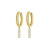 Women LC COLLECTION JEWELLERY Fine Jewellery | 18K Gold Diamond Link Hoop Earrings