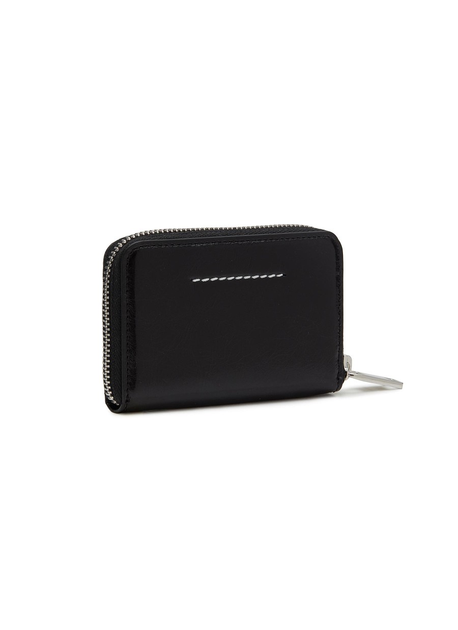 Men MM6 MAISON MARGIELA Small Leather Goods | Japanese 6 Leather Zipped Wallet