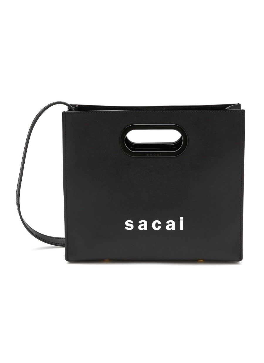 Women SACAI Tote Bags | Small Leather Shopper Bag