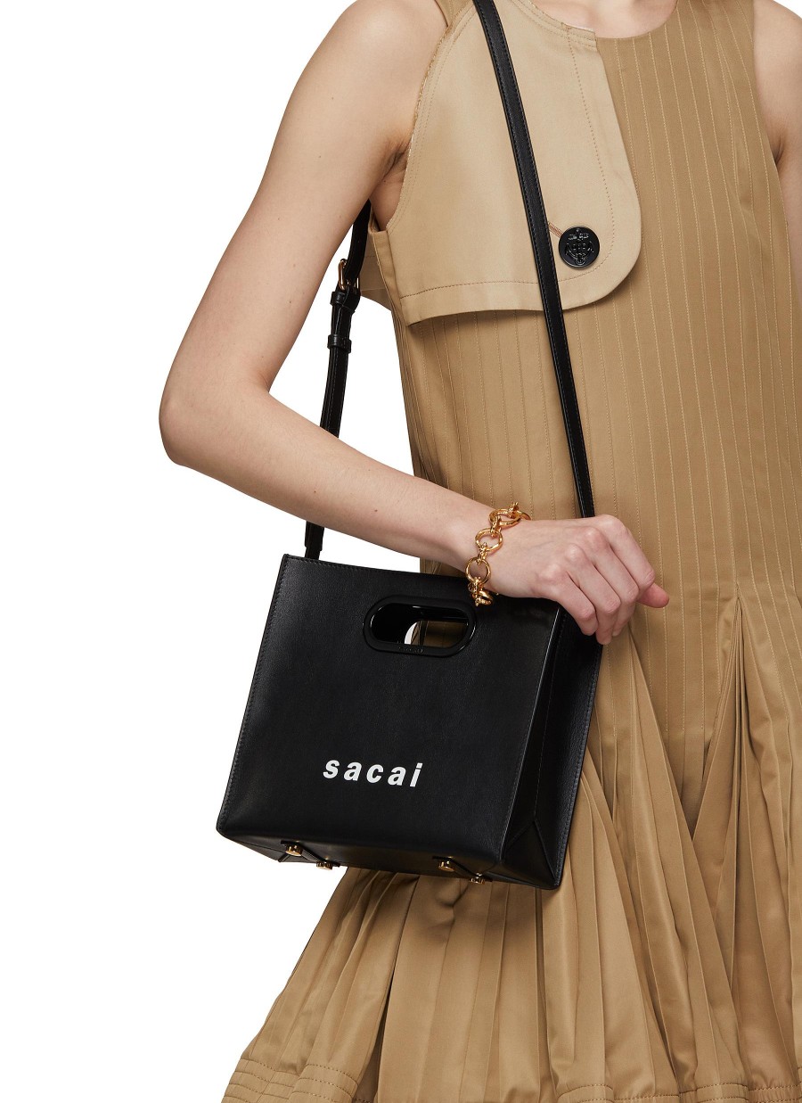 Women SACAI Tote Bags | Small Leather Shopper Bag