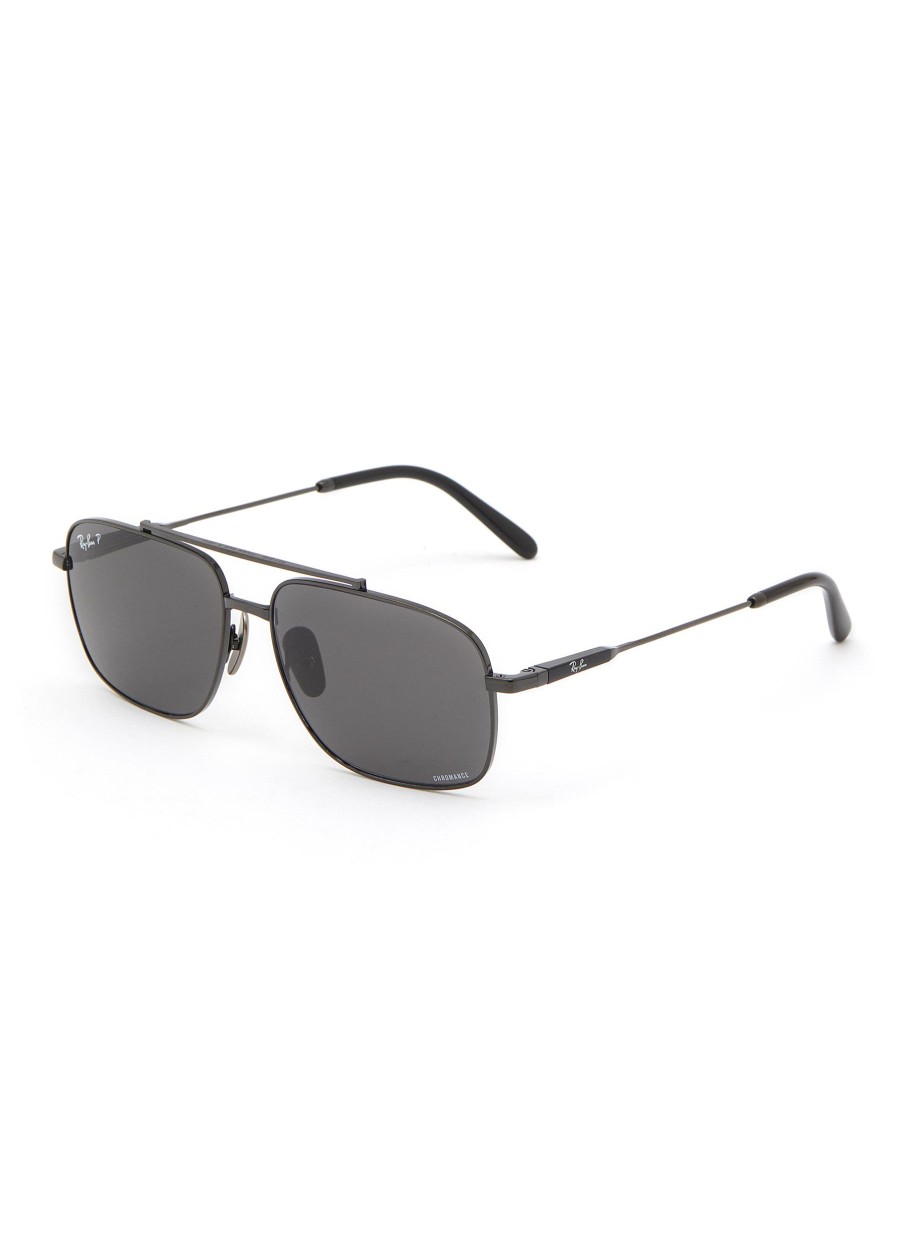 Men RAY BAN Eyewear | Micheal Titanium Pillow Frame Sunglasses