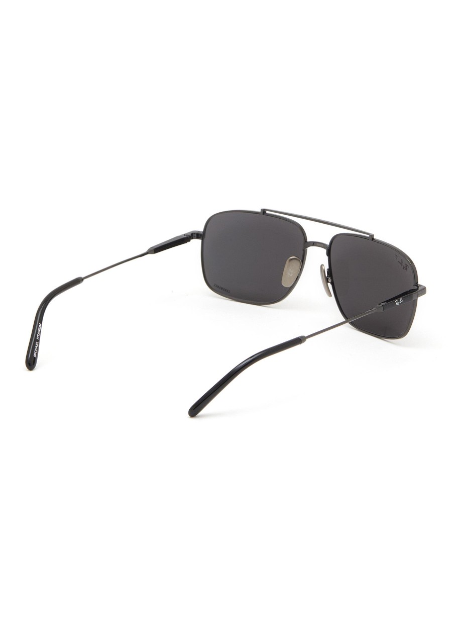 Men RAY BAN Eyewear | Micheal Titanium Pillow Frame Sunglasses