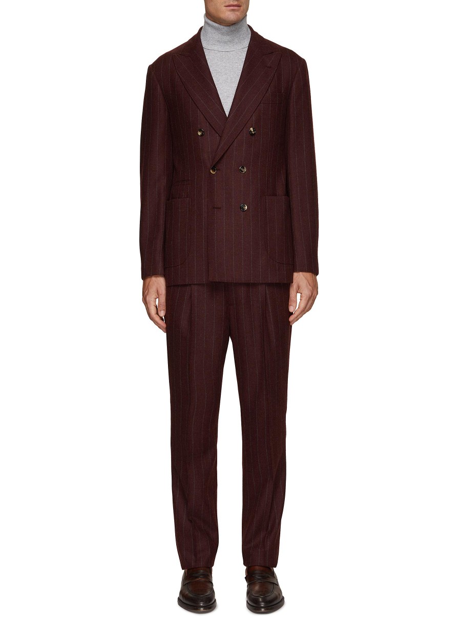 Men BRUNELLO CUCINELLI Suits | Double Breasted Pinstripe Suit