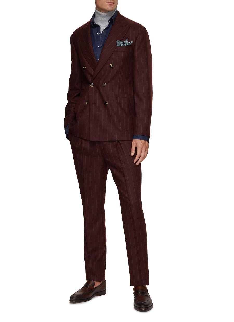 Men BRUNELLO CUCINELLI Suits | Double Breasted Pinstripe Suit