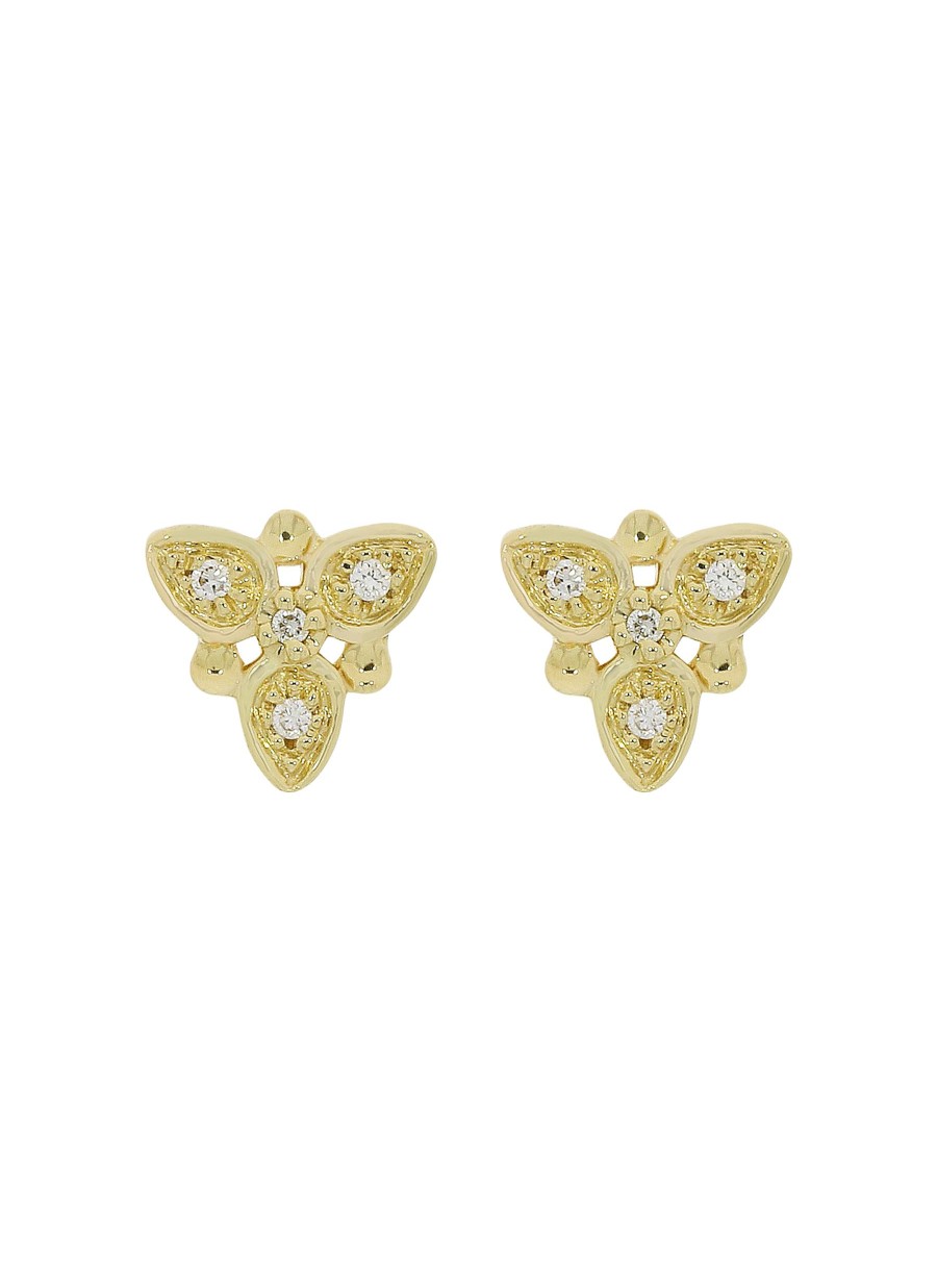 Women LC COLLECTION JEWELLERY Fine Jewellery | 18K Gold Diamond Stud Earrings