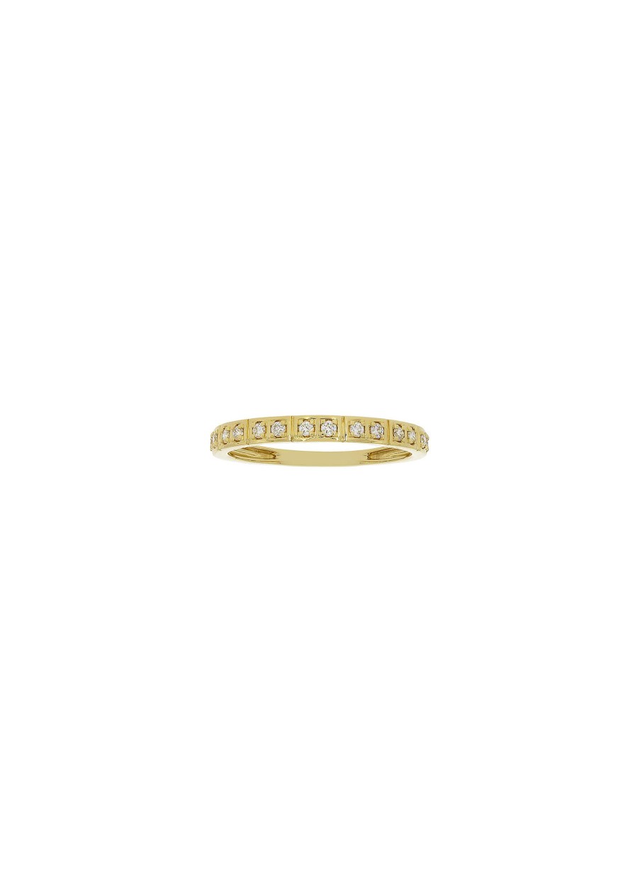 Women LC COLLECTION JEWELLERY Fine Jewellery | 18K Gold Diamond Band — Size Us 6.5