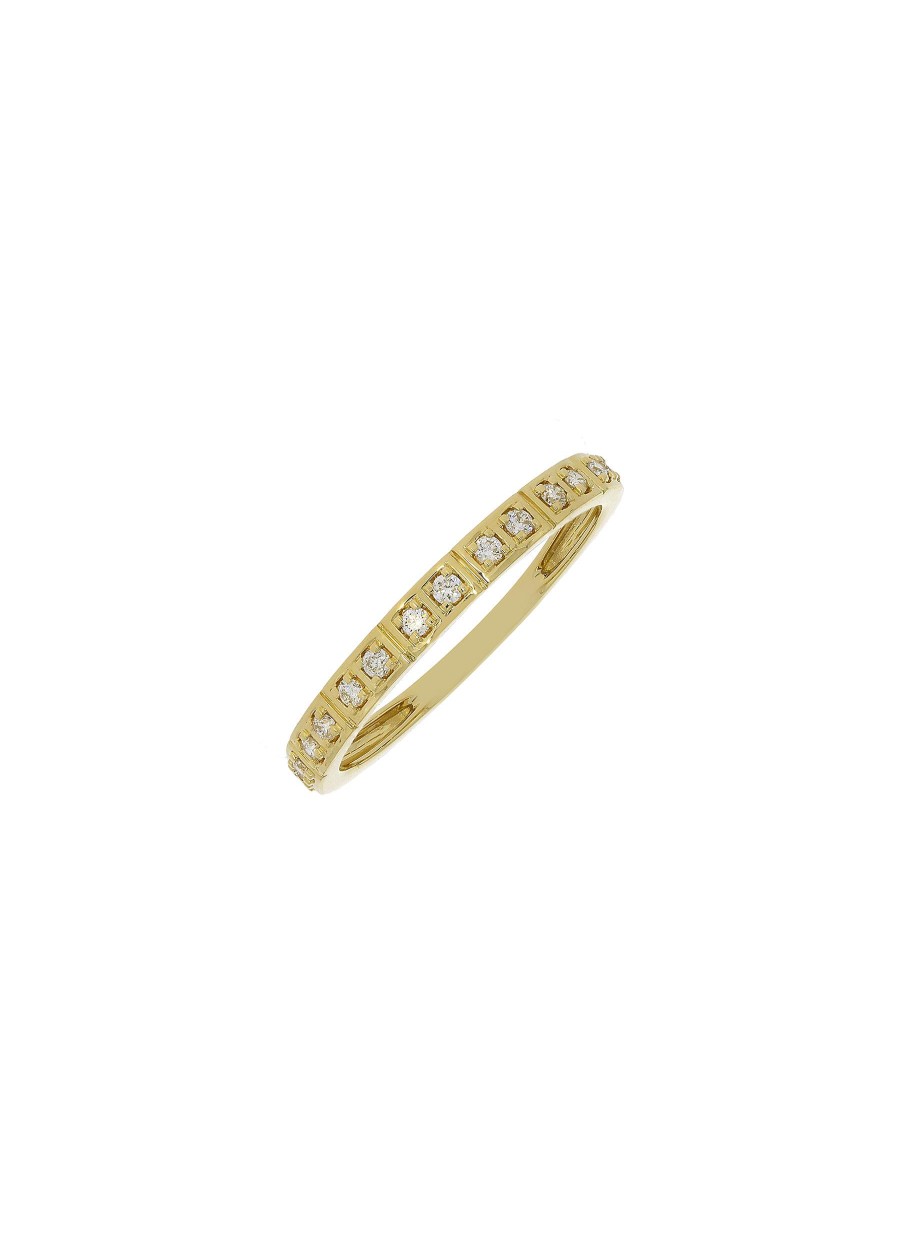 Women LC COLLECTION JEWELLERY Fine Jewellery | 18K Gold Diamond Band — Size Us 6.5