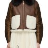 Women MARFA STANCE Coats | Reversible Cropped Aviator Quilt Coat