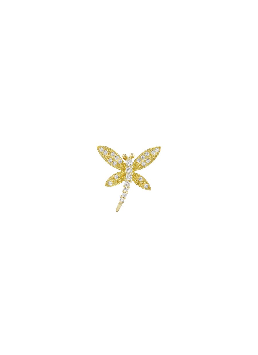 Women MIO HARUTAKA Fine Jewellery | Dragonfly 18K Gold Diamond Single Earring