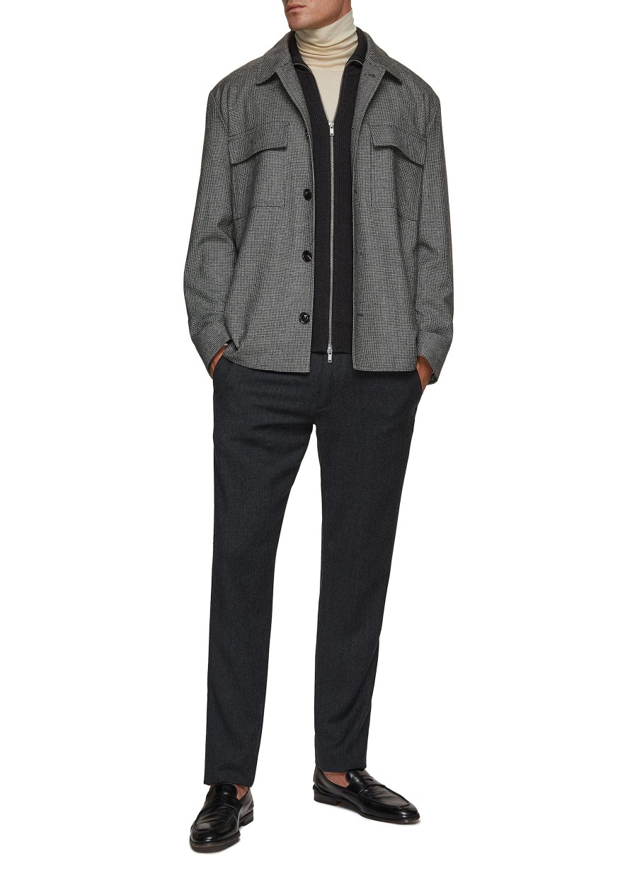 Men CANALI Pants | Flat Front Wool Pants