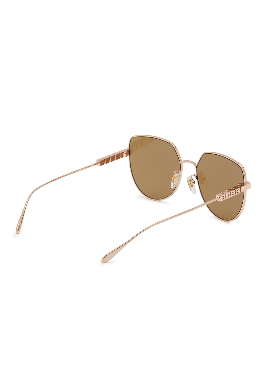 Women GUCCI Eyewear | Metal Geometric Sunglasses