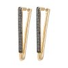 Women DEMARSON Fashion Jewellery | Noir Vita Crystal Pave Earrings