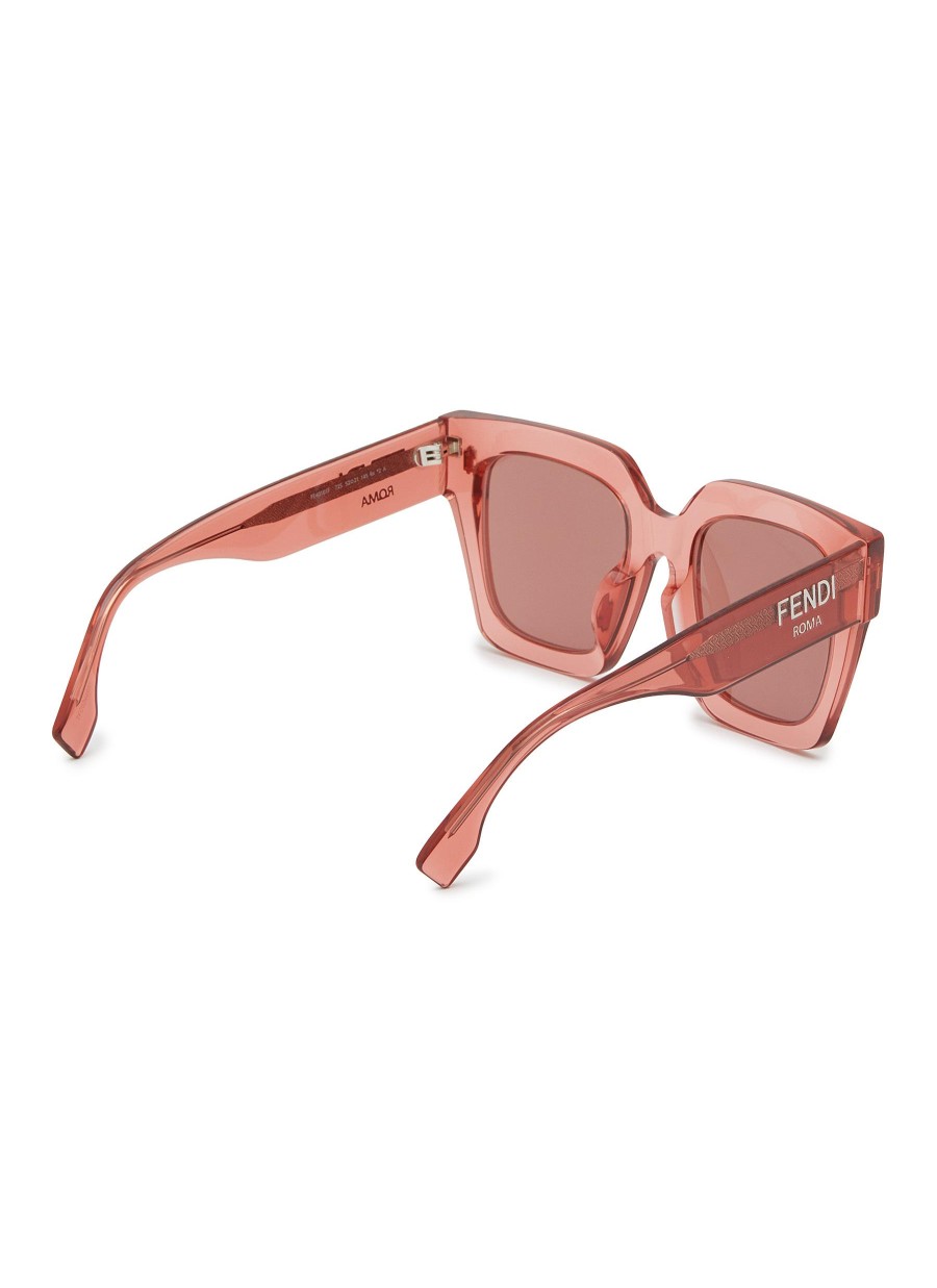 Women FENDI Eyewear | Fendi Roma Acetate Square Frame Sunglasses