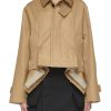 Women SACAI Jackets | Peplum Cotton Gabardine Jacket