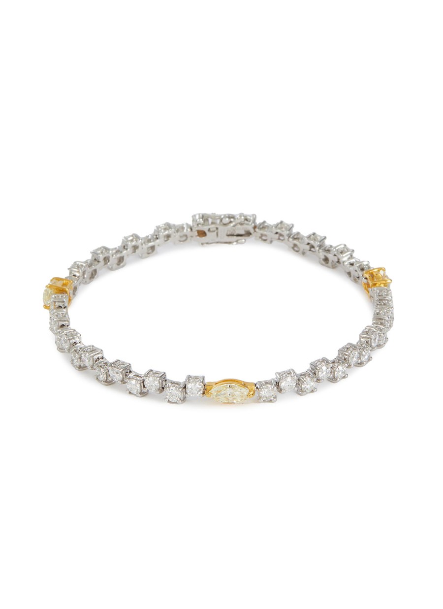 Women LC COLLECTION JEWELLERY Fine Jewellery | 18K Gold Diamond Mixed Cut Yellow Diamond Tennis Bracelet