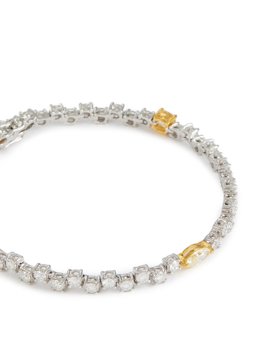 Women LC COLLECTION JEWELLERY Fine Jewellery | 18K Gold Diamond Mixed Cut Yellow Diamond Tennis Bracelet