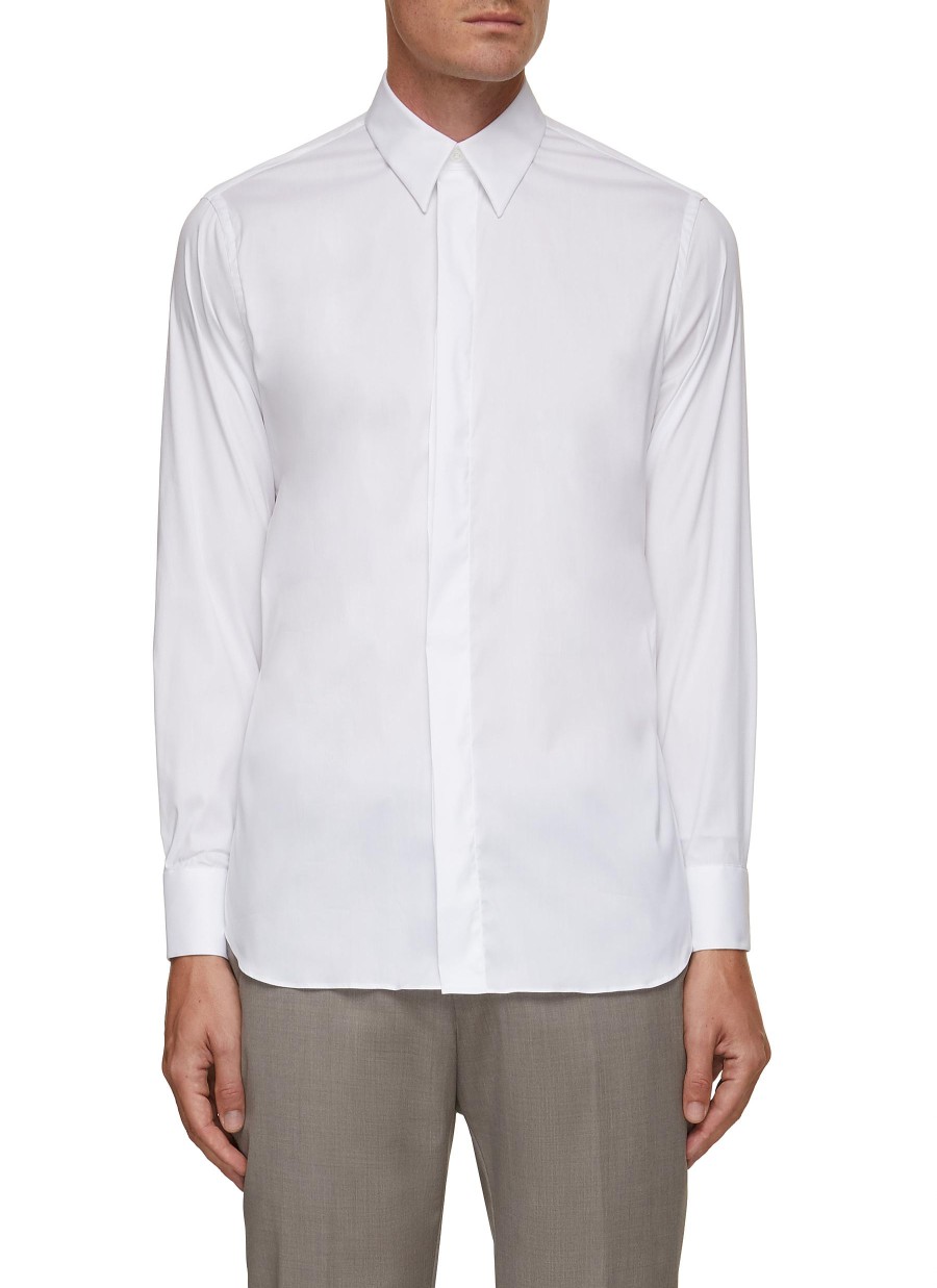 Men LARDINI Shirts | Comfort Albini Cotton Blend Shirt