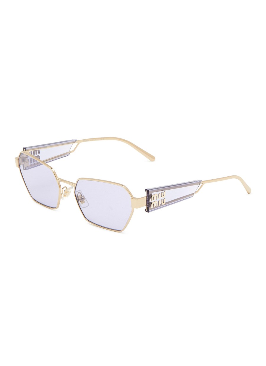 Women MIU MIU Eyewear | Metal Geometric Sunglasses