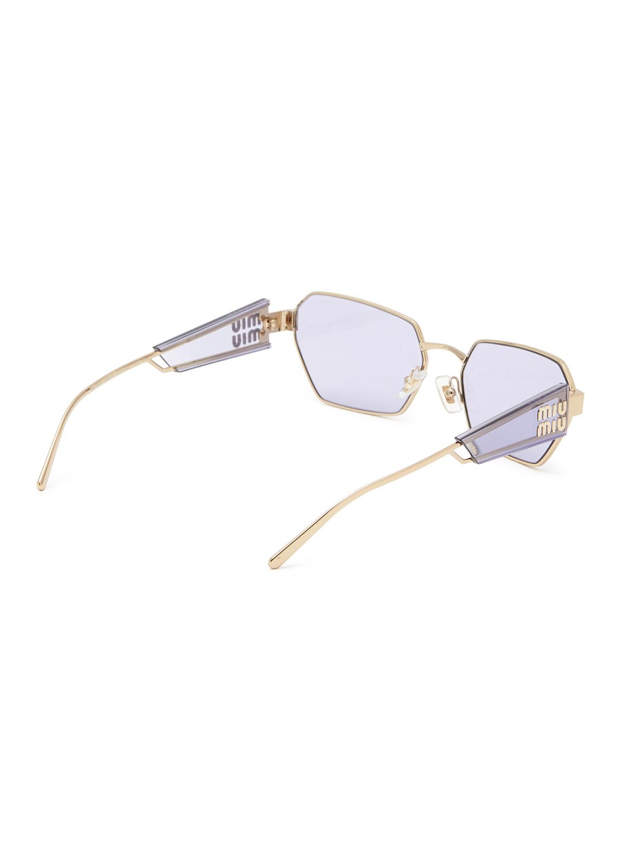 Women MIU MIU Eyewear | Metal Geometric Sunglasses