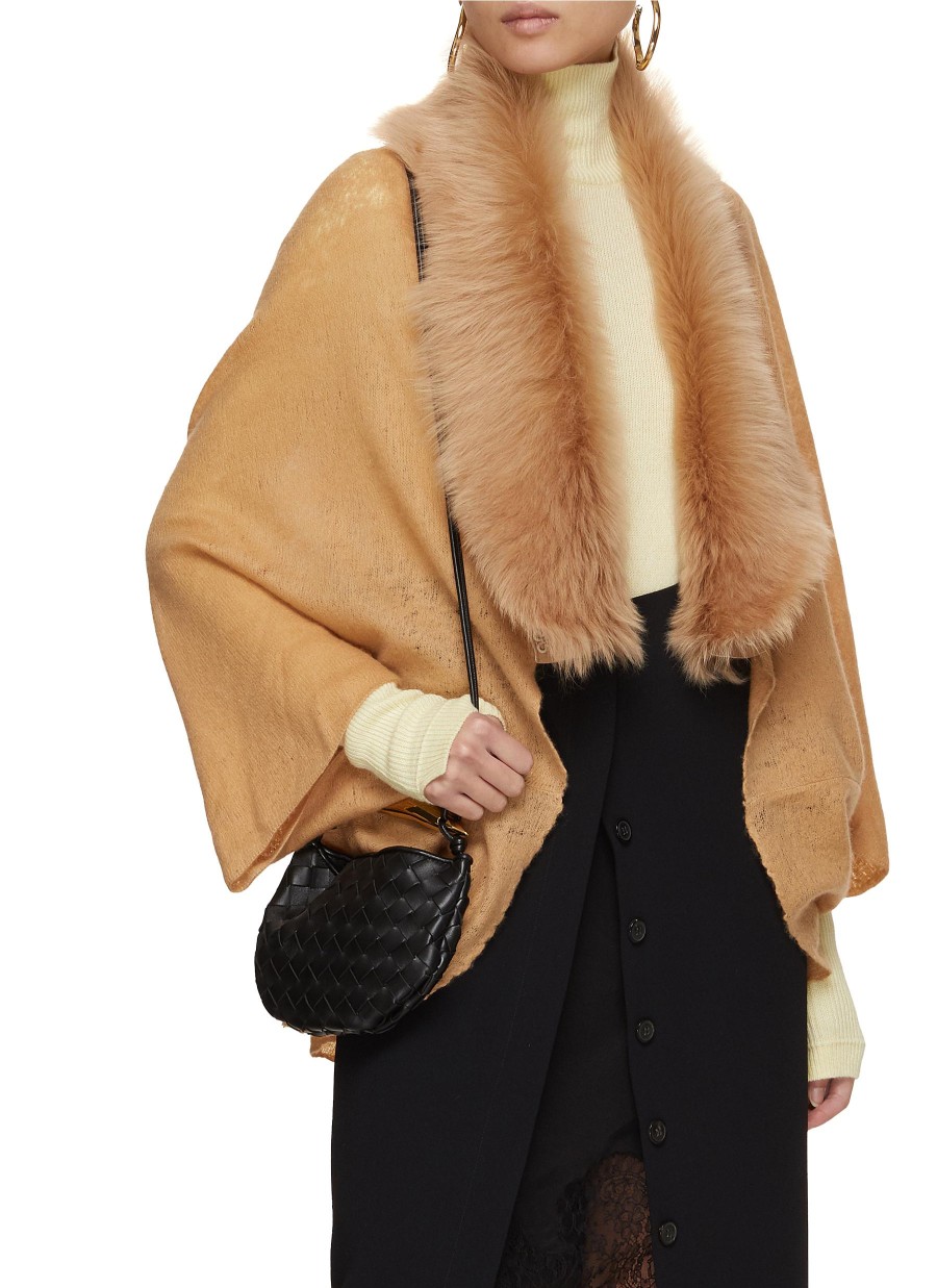 Women KARL DONOGHUE Scarves & Wraps | Toscana Shearling Collar Double Felted Shrug