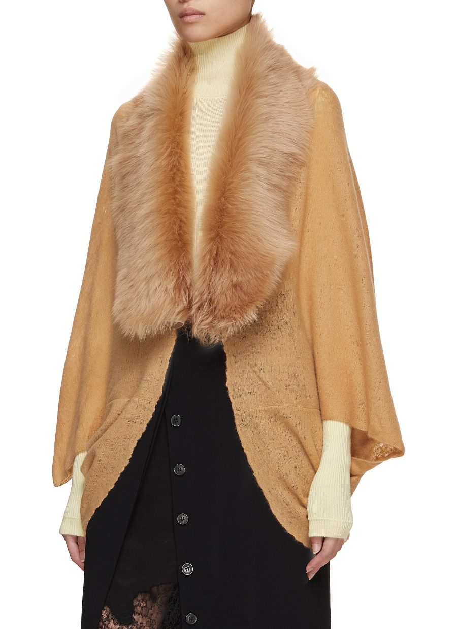 Women KARL DONOGHUE Scarves & Wraps | Toscana Shearling Collar Double Felted Shrug