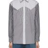 Men MAISON MARGIELA Shirts | Contrast Striped Western Shirt