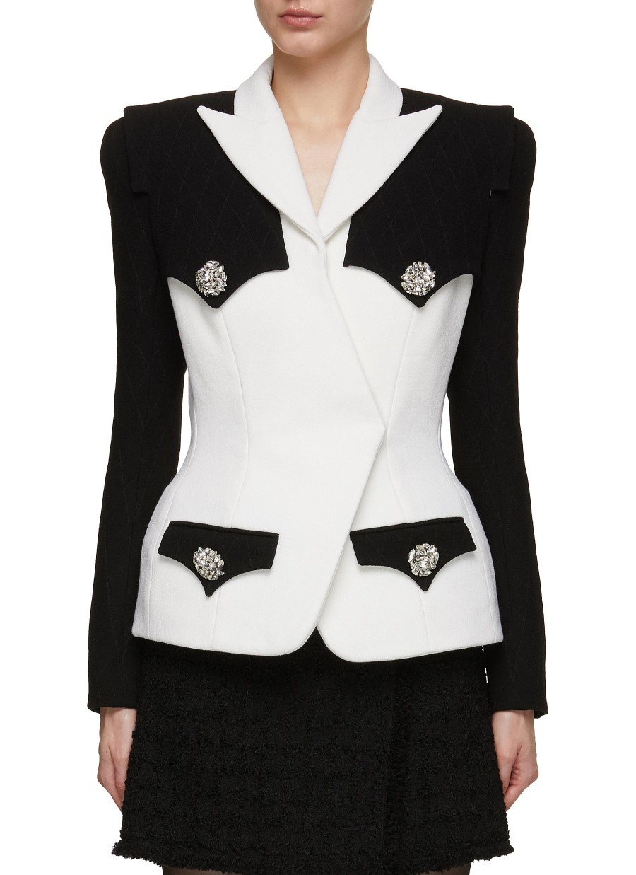 Women BALMAIN Jackets | Trompe-L'Oeil Spencer-Effect Jacket