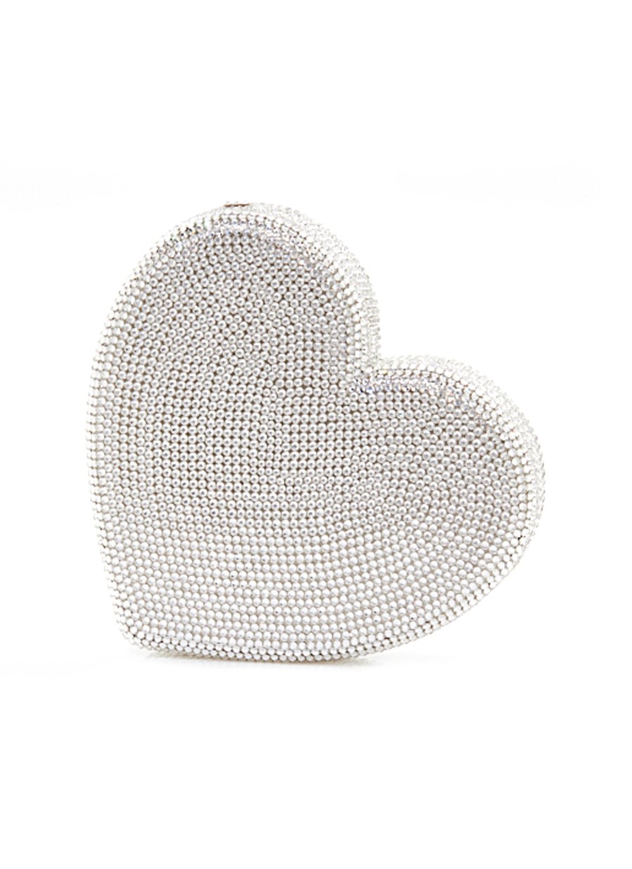 Women JUDITH LEIBER Clutch Bags | Rhinestone Embellished Heart Clutch