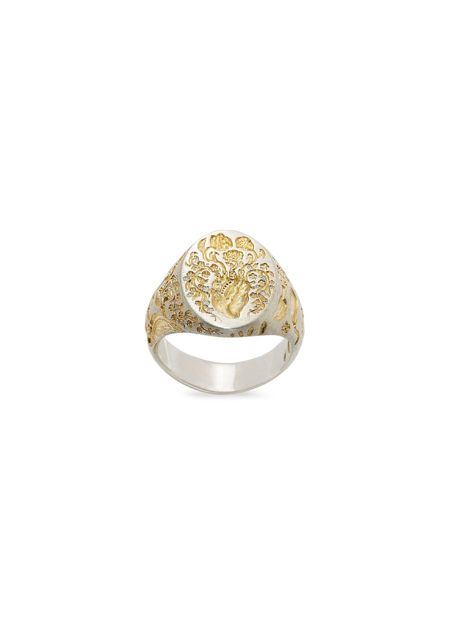 Women CASTRO SMITH Fine Jewellery | Anatomical Heart 18K White Gold Signet Ring