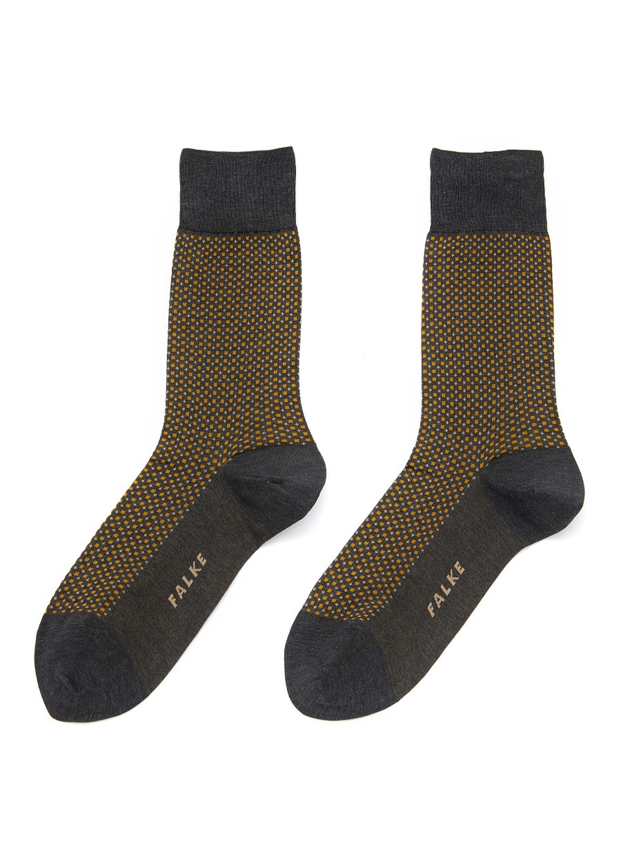 Men FALKE Socks | Uptown Tie Dot Motif Crew Socks