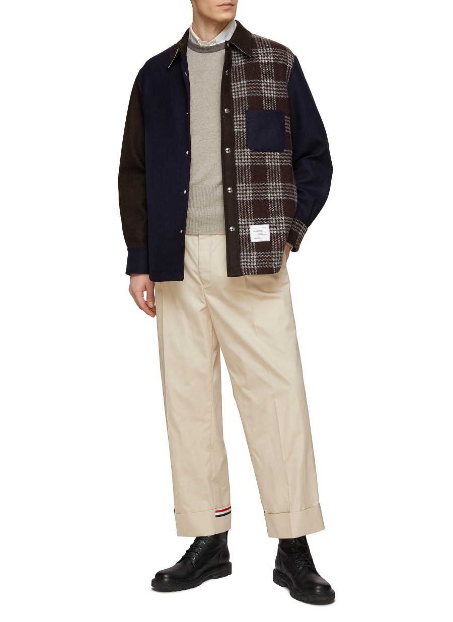 Men THOM BROWNE Jackets | Checked Wool Shirt